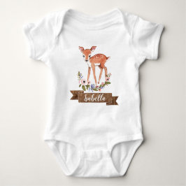 Kleine herten baby meisje gepersonaliseerde bodysu romper