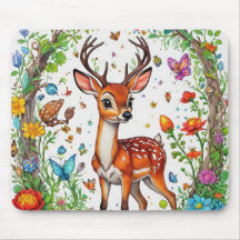 Kleine herten in cartoon stijl