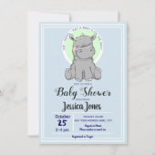 Kleine hippo-babyschoeiseluitvindingen kaart (Voorkant)