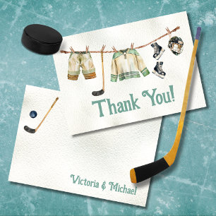Kleine Hockeyspeler Wasmachine Bedankbriefje Kaart