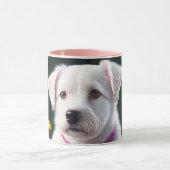 Kleine hond en Roos Collectie Mok (Midden)