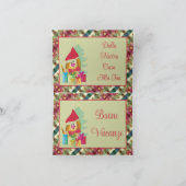 Kleine hond feestelijk feestdagen kaart (Binnen)