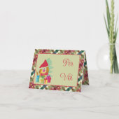 Kleine hond feestelijk feestdagen kaart (Achterkant)