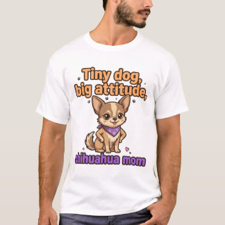 Kleine Hond, Grote Attitude — Chihuahua Moeder T-shirt