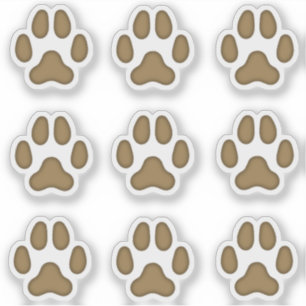 Kleine hond schildert Bruin Diersporen Sticker