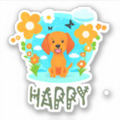 Kleine hond sticker (Voorkant)