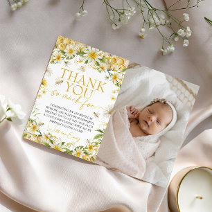 Kleine Honey Foto Verjaardag Bedankt Kaart