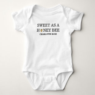 Kleine Honingbij Op Weg Gele Baby Shower Romper