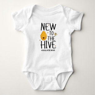 Kleine Honingbij Op Weg Gele Baby Shower Romper