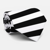 Kleine horizontale strepen met zwart stropdas (Opgerold)