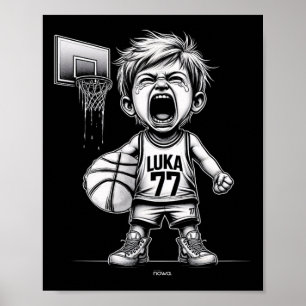 Kleine Huil Luka Door Met De Hoepel Te Huilen Poster