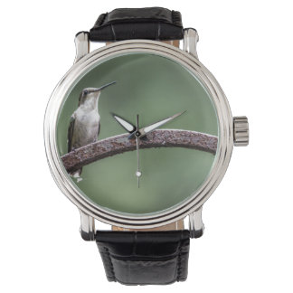 Kleine Hummingbird  lederen riem Horloge
