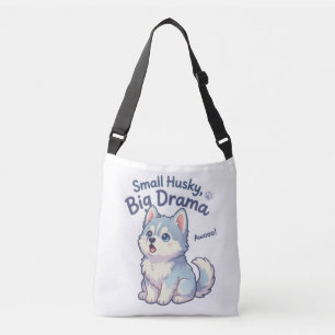 Kleine Husky Grote Drama Grappige Puppy Crossbody Tas