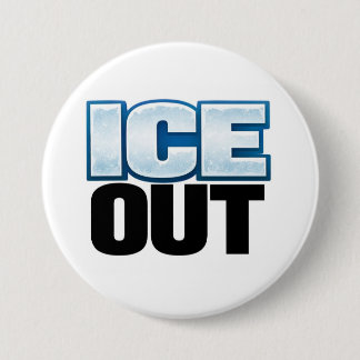 Kleine ICE OUT-knop Ronde Button 7,6 Cm