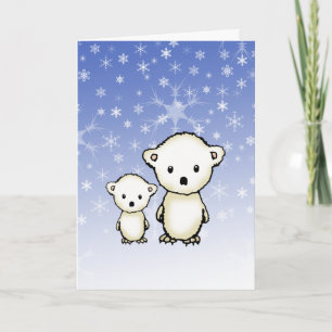 Kleine Ijsbeertjes Kerstkaart Feestdagen Kaart