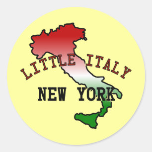 Kleine Italia New York Ronde Sticker