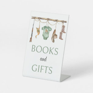 Kleine jager Baby Shower Boeken en Cadeaus Bord Reclamebord Met Voetstuk