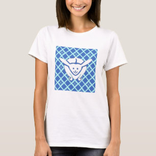 Kleine Japanse konijn, blauw T-shirt