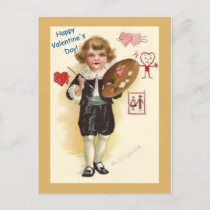 kleine jongen artistieke mooie Valentijn kopie Briefkaart