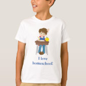 Kleine jongen die ik van homeschool hou! t-shirt (Voorkant)
