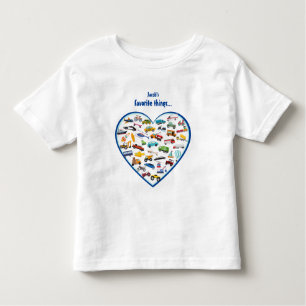 Kleine jongen dingen die het wagenpark verplaatsen kinder shirts