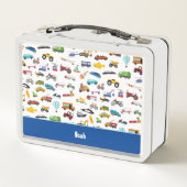 Kleine jongen dingen die Kind van auto's verplaats (Achterkant)