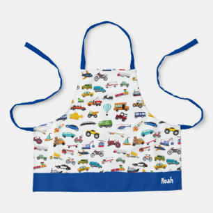 Kleine jongen dingen die Kind van auto's verplaats Schort