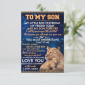 Kleine jongen gisteren, vriend vandaag van Lion Ma Bedankkaart (Staand voorkant)