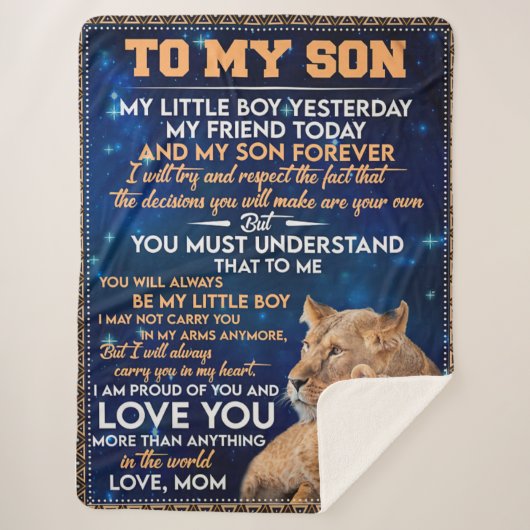 Kleine jongen gisteren, vriend vandaag van Lion Ma Sherpa Deken (Voorkant)