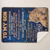 Kleine jongen gisteren, vriend vandaag van Lion Ma Sherpa Deken (Voorkant (horizontaal))