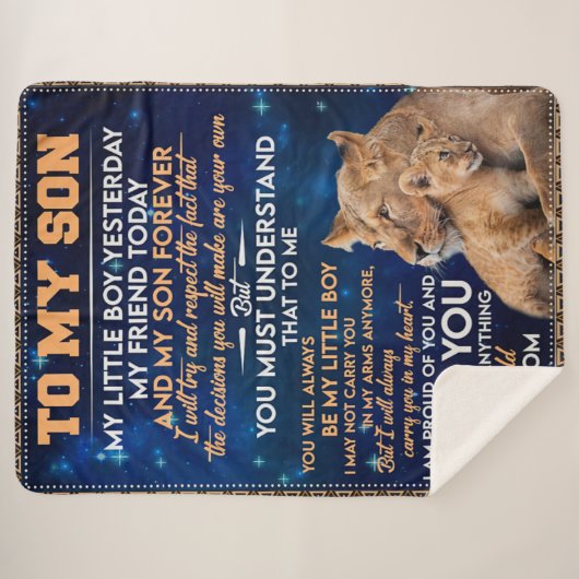 Kleine jongen gisteren, vriend vandaag van Lion Ma Sherpa Deken (Voorkant (horizontaal))