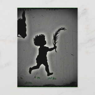 Kleine jongen met een Palm Frond Briefkaart