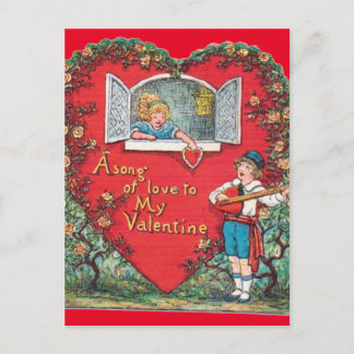 kleine jongen Serenades kleine Valentijn Briefkaart