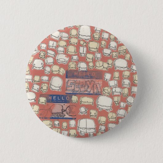 Kleine jongens overal ronde button 5,7 cm (Voorkant)