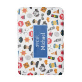 Kleine jongens Politieagent Pattern Kinder Bathroo Badmat (Voorkant Verticaal)
