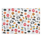 Kleine jongens Politieagent Pattern Kinder Kussensloop (Achterkant)