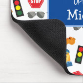 Kleine jongens Politieagent Pattern Kinder Muismat (Hoek)