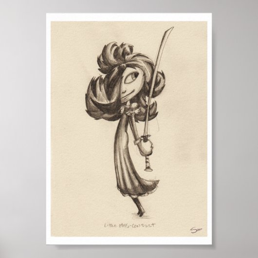 Kleine juffrouw-Gedrukte Druk Poster (Voorkant)