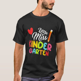 Kleine juffrouw Kindergen Terug naar school hij T-shirt