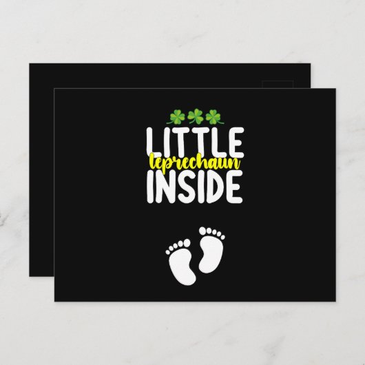 Kleine kabouter binnenin zwangerschap zwangere moe briefkaart (Voorkant / Achterkant)