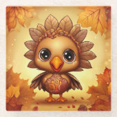 Kleine kalkoen 5 glazen onderzetter (Voorkant)