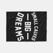 Kleine Kalveren Grote Dromen Bodybuilding Gym Joke Fleece Deken (Voorkant (Horizontaal))
