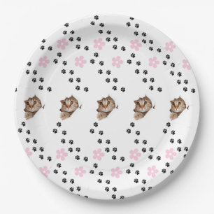 Kleine kartonnen zak papieren bordje
