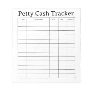 Kleine Kas Tracker Notitieblok