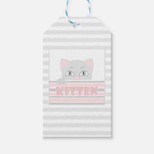 Kleine kat cadeaulabel (Voorkant)