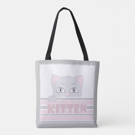 Kleine kat canvas tas (Achterkant)