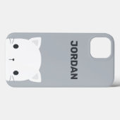 Kleine kat met persoonlijke naam bevestigen Case-Mate iPhone case (Achterkant (horizontaal))