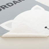 Kleine kat met persoonlijke naam bevestigen sherpa deken (3/4)