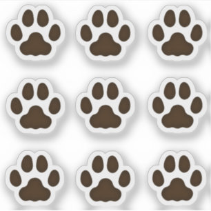 Kleine kat schildert donkerbruine vlekjes sticker