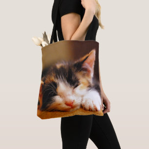 Kleine Kat slaapstand Tote Bag